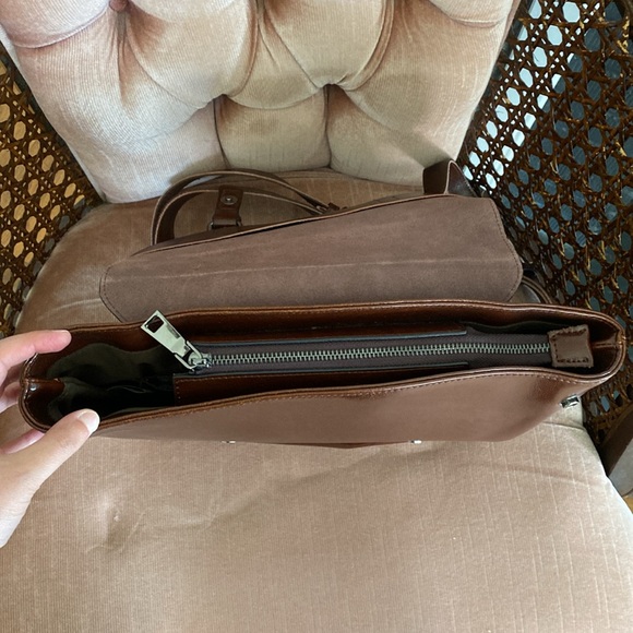 S-ZONE dark brown leather backpack - Picture 4 of 8